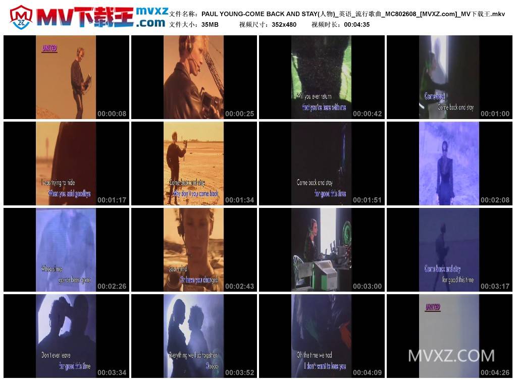 PAUL YOUNG-COME BACK AND STAY(人物)_英语_流行歌曲_MC802608